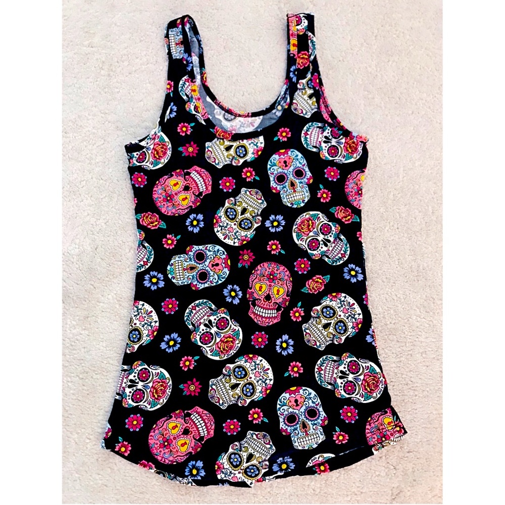 Sugar Skull Tank Top NWOT
